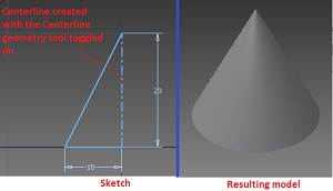 triangular sketch and conical feature